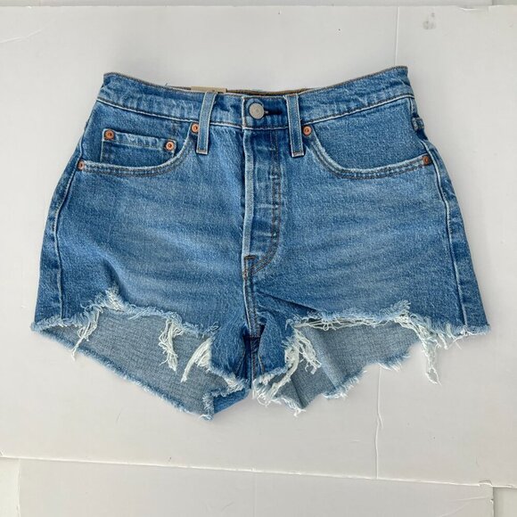 NWT - Sz 26 -Levi's 501 Original High Rise Non-Stretch Denim Jean Shorts - Picture 2 of 9